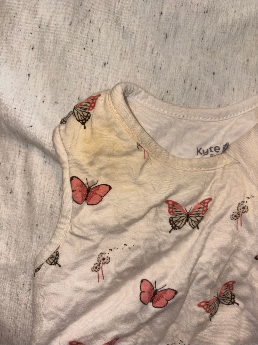 Kyte BABY Pink Butterfly Sleeveless Sleep Sack - Picture 3 of 3